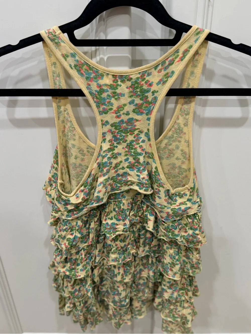 Love By Design Yellow Floral Ruffle Tank Top - Picture 4 of 4